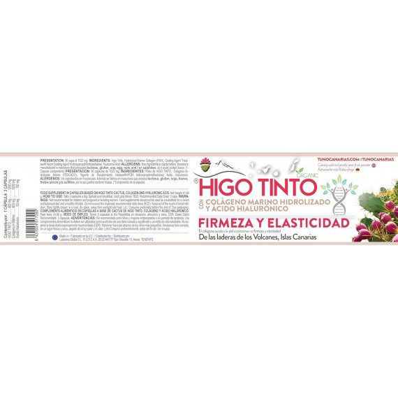 HIGO TINTO Colageno/hialuro 90 Capsulas Veganas