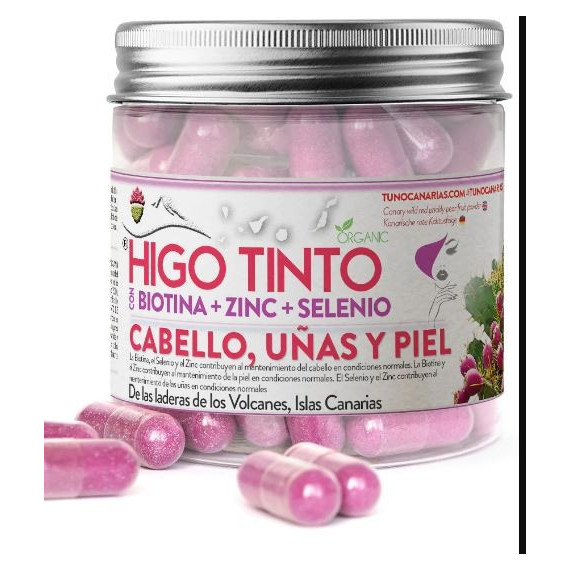 HIGO TINTO Biotin Zinc Selen 90 Capsulas Veganas
