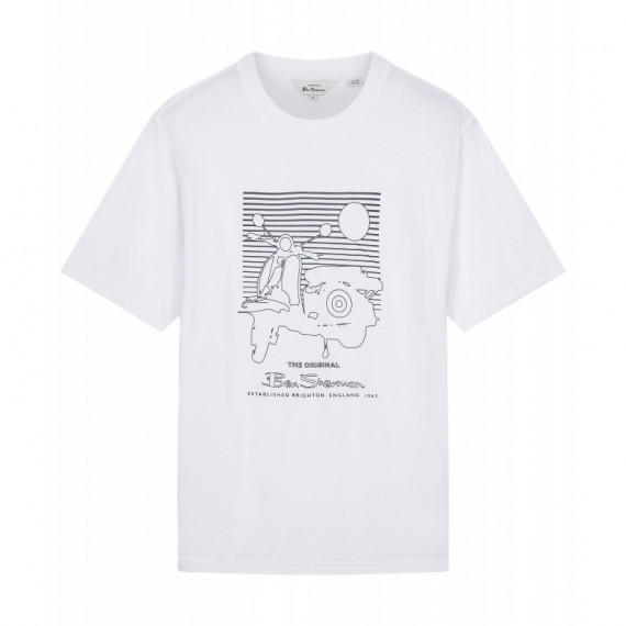Camisetas Hombre Camiseta BEN SHERMAN Summer Scooter White