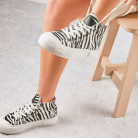 Zapatilla  One Way High Zebra Edition  D. FRANKLIN