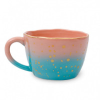 Taza irregular degradado verde