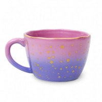 Taza irregular degradado violeta
