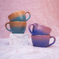 Taza irregular degradado violeta