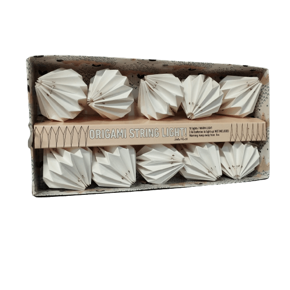 Guirnalda de luces decorativas origami blanco