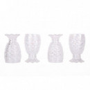 Pack de vasos de cristal con forma de piña