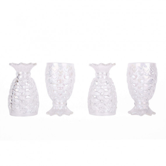 Pack de vasos de cristal con forma de piña