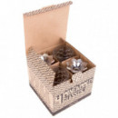 Pack de vasos de cristal con forma de piña