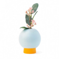 Florero de cerámica tamaño pequeño color azul