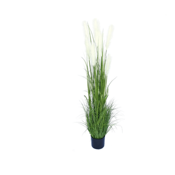 Hierba Grass con Plumas Artificial Realista en Maceta 213 Cm GREEN ESSENTIALS®
