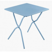 LAFUMA ® Balcony Mesa Plegable Cuadrada. Color Azul Cielo