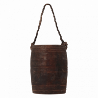 RAW MATERIALS® Antiguo Cubo para Transportar Líquidos. Origen Himalaya (nepal)