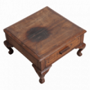 RAW MATERIALS® Mesa Baja con Gaveta en Madera de Teca. Pieza Original y única