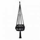RAW MATERIALS® Colgador Extra Grande de Macramé Color Negro