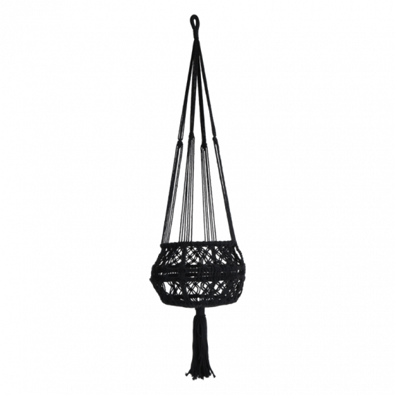 RAW MATERIALS® Colgador Extra Grande de Macramé Color Negro
