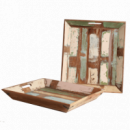 RAW MATERIALS® Bandeja de Madera Grande. Madera Reciclada.