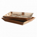 RAW MATERIALS® Bandeja de Madera Grande. Madera Reciclada.