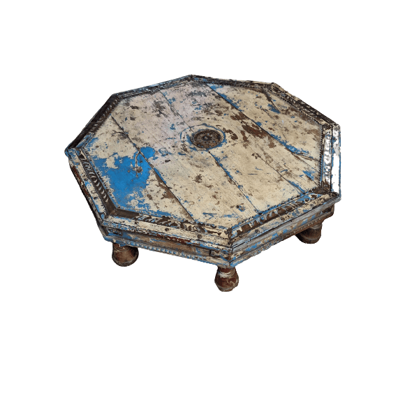 RAW MATERIALS®  Rare Mesa Baja Octogonal de Madera de Teca