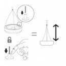 Macetero Redondo Colgante Elba con Iluminación sin Cables Interior/exterior Essentials®  ESSENTIALS