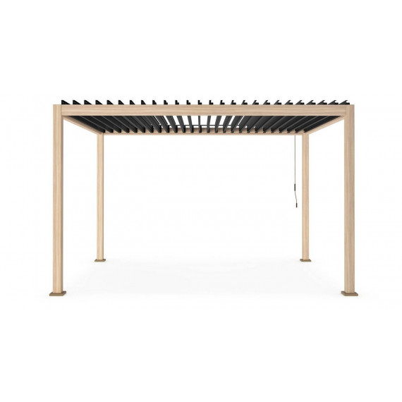 Pérgola Bioclimática Salitre 3X4 Metros- Color Natural/antracita- Terrazza®  TERRAZZA COLLECTION