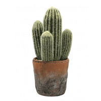 Cactus Artificial Realista en Maceta de Terracota 31 Cm GREEN ESSENTIALS®