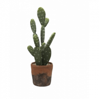 Cactus Artificial Realista en Maceta de Terracota 46 Cm GREEN ESSENTIALS®