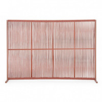 Separador de Ambientes Bruna Long 180X120 Cm. Aluminio y Cuerdas Teja. Terrazza®  TERRAZZA COLLECTION