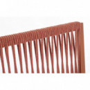 Separador de Ambientes Bruna Long 180X120 Cm. Aluminio y Cuerdas Teja. Terrazza®  TERRAZZA COLLECTION