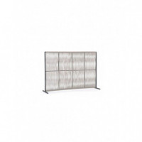 Separador de Ambientes Bruna Long 180X120 Cm Aluminio y Cuerdas Antracita/beige Terrazza®  TERRAZZA COLLECTION