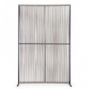 Separador de Ambientes Bruna Up 180X120 Cm. Aluminio y Cuerdas Antracita/beige Terrazza®  TERRAZZA COLLECTION