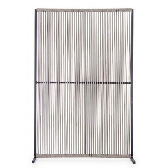 Separador de Ambientes Bruna Up 180X120 Cm. Aluminio y Cuerdas Antracita/beige Terrazza®  TERRAZZA COLLECTION