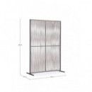 Separador de Ambientes Bruna Up 180X120 Cm. Aluminio y Cuerdas Antracita/beige Terrazza®  TERRAZZA COLLECTION