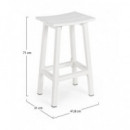 Taburete Alto de Jardín Malaga Aluminio Blanco. Terrazza®  TERRAZZA COLLECTION