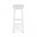 Taburete Alto de Jardín Malaga Aluminio Blanco. Terrazza®  TERRAZZA COLLECTION