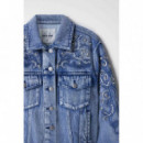 Chaquetas Mujer Chaqueta SALSA JEANS Vaquera con Detalles Bordados y Perlas