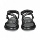 Sandalia Tiras Acolchadas Negro  ASH