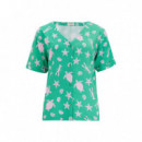 SUGARHILL BRIGHTON Camisas y Tops Blusa Sugarhill Hatty Green Pink Sea Cove