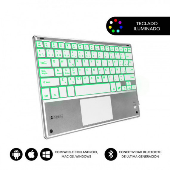 SUBBLIM Teclado BLUETOOTH SMBT50 Touchpad Smart Plata