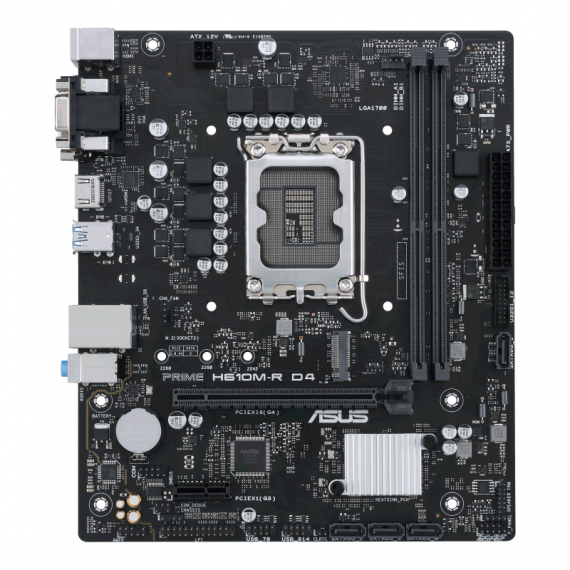 ASUS Placa Base Prime H610M-R D4-SI LGA1700 Bulk Mic-atx con DDR4, Pcie 4.0, Puerto M.2, Ethernet Realtek 1GB, Hdmi®, Puertos D