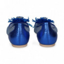 Bailarina Malla Flecos+aplique Azul  RAS