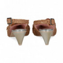S/talon Flecos+aplique Rafia Cuero  RAS