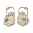 S/talon Flecos+aplique Rafia Beige  RAS