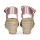 Alpargata Alta Saten Strass Rosa  RAS