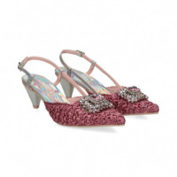 S/talon Aplique Rafia Rosa  RAS