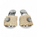 Pala Flecos+aplique Rafia Beige  RAS