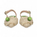 S/talon Flecos y Aplique Rafia Beige  RAS