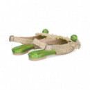 S/talon Flecos y Aplique Rafia Beige  RAS