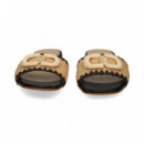 Pala Aplique Rafia Negro+camel  MISS ELASTIC