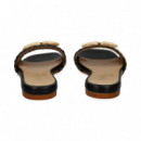 Pala Aplique Rafia Negro+camel  MISS ELASTIC