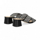 Pala Cruzada Elastica Rayas Negro  MISS ELASTIC