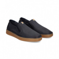 Mocasin Picado Piel Azul  FLUCHOS - Guanxe Atlantic Marketplace